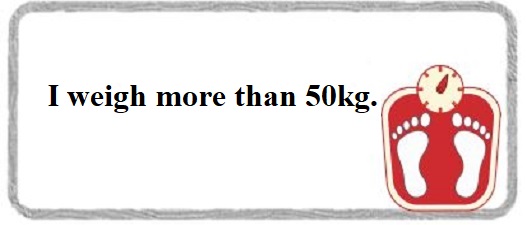 Online eligibility criteria questionnaire - I weigh more than 50kg question button