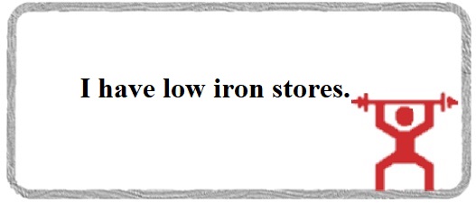 Online eligibility criteria questionnaire - I have low iron stores question button